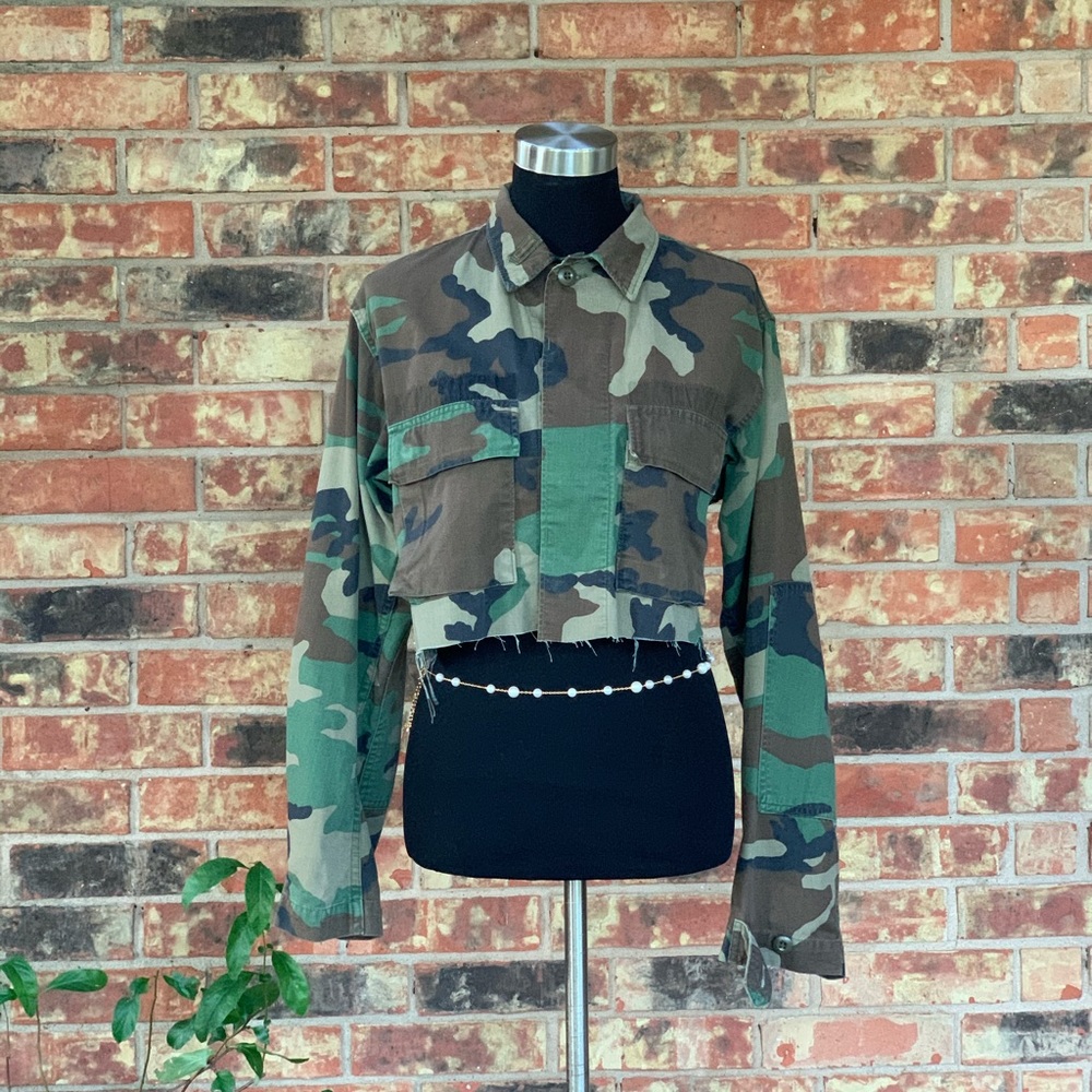 U.S. Army Camouflage Cropped Jacket
